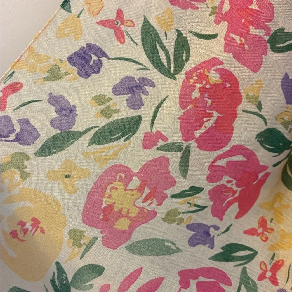 2 Chic Spring Floral Large Scarf Shawl Wrap Tassel OS